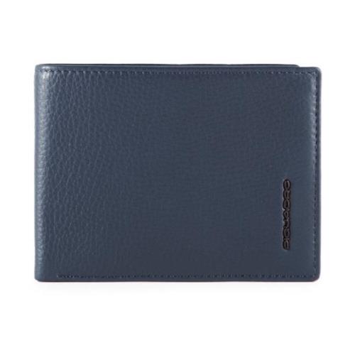 Piquadro Blå Läderplånbok med RFID-skydd Blue, Herr