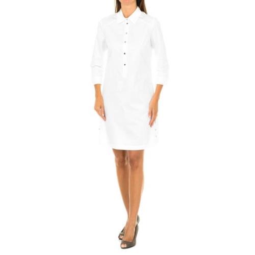 Armani Jeans Långärmad vit skjortklänning White, Dam