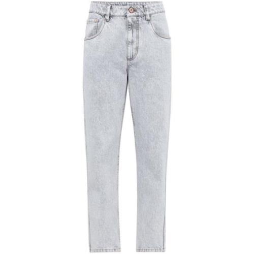 Brunello Cucinelli Snygga Jeans för Män Gray, Dam