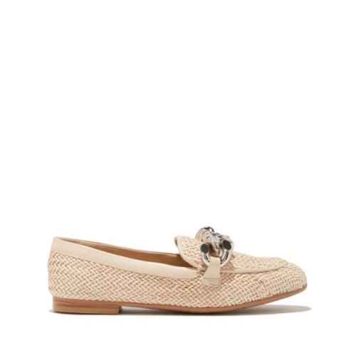 Casadei Kedja Detalj Loafers Beige, Dam