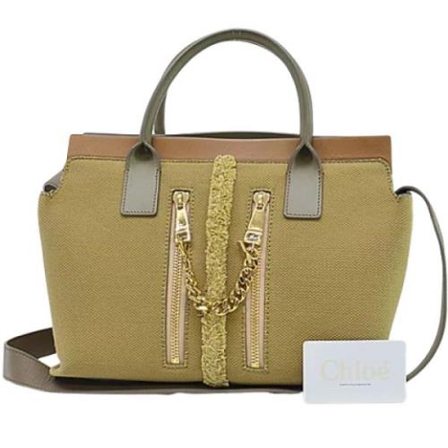 Chloé Pre-owned Pre-owned Tyg axelremsvskor Green, Dam