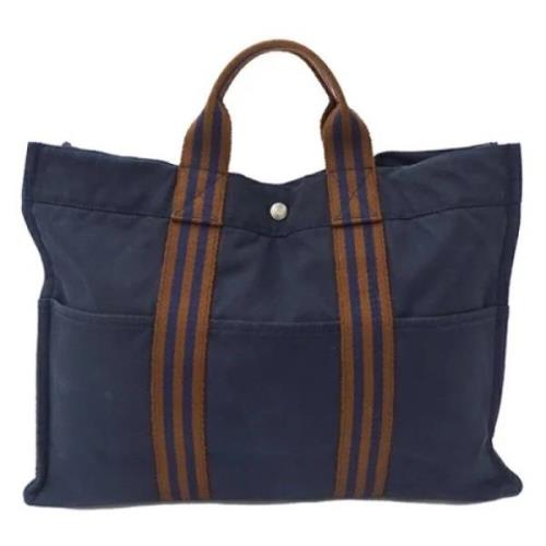 Hermès Vintage Pre-owned Tyg totevskor Blue, Dam