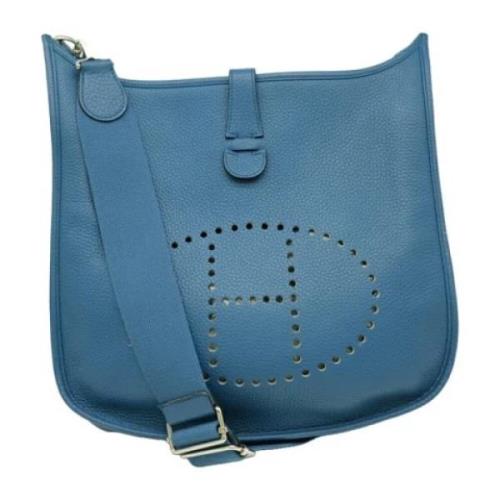 Hermès Vintage Pre-owned Tyg axelremsvskor Blue, Dam