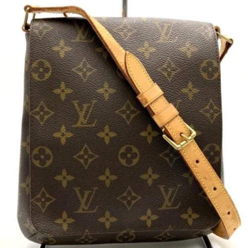 Louis Vuitton Vintage Pre-owned Canvas axelremsvskor Brown, Dam