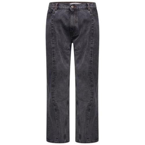 Y/Project Svarta Wire Jeans Rakt Hem Black, Unisex