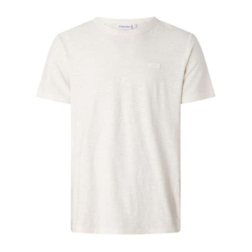 Calvin Klein Bomull Linne Herr T-Shirt White, Herr