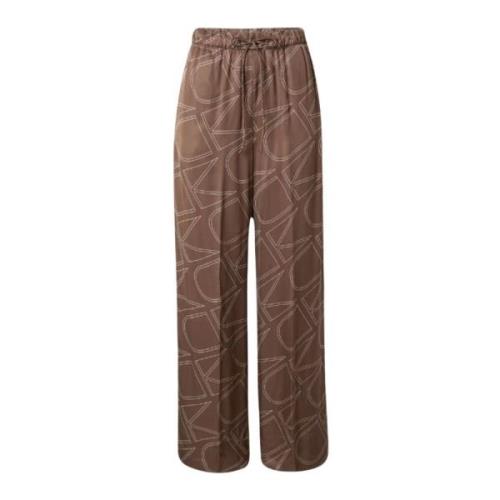 Calvin Klein Vida ben viskos twill byxor Brown, Dam