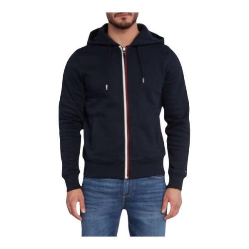 Tommy Hilfiger Herrrandig Tröja Blue, Herr