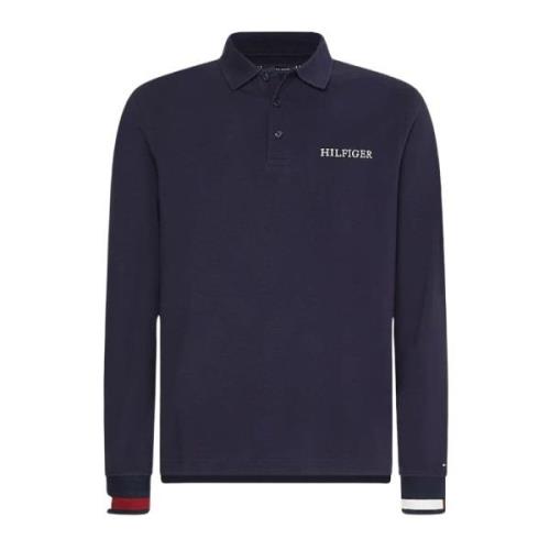 Tommy Hilfiger Herr Flag Logo Långärmad Skjorta Blue, Herr