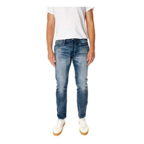 Denham Klassiska Straight Fit Jeans med låg midja Blue, Herr