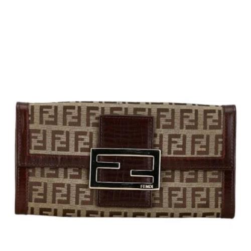 Fendi Vintage Pre-owned Canvas plnbcker Brown, Dam