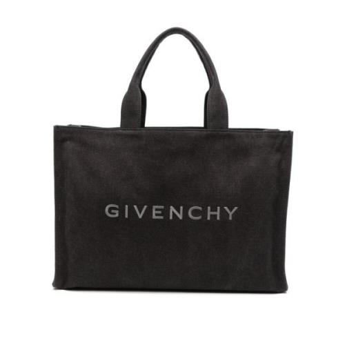 Givenchy Svarta väskor med signaturbroderi Black, Herr