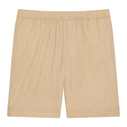 Givenchy Beige Shorts med 4G Mönster Beige, Herr