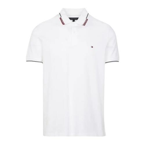 Tommy Hilfiger Herr Polo Skjorta med Krage Placering White, Herr