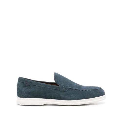 Doucal's Klassiska Läderloafers Blue, Herr