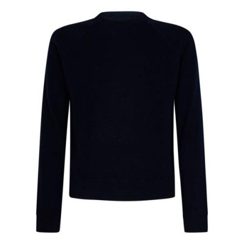 Malo Midnight Blue Cashmere Crew Neck Sweater Blue, Herr