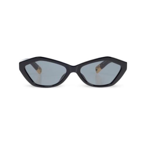 Jacquemus Geometriska Svarta Solglasögon UV-skyddande Linser Black, Da...