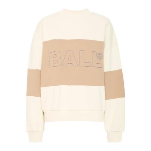 Ball Sommar Chain Crew Neck Sweatshirt Off White White, Dam