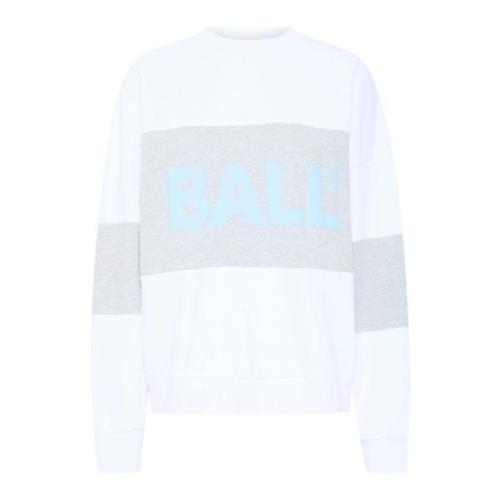 Ball Logo Crew Neck Sweatshirt Vit Multicolor, Dam