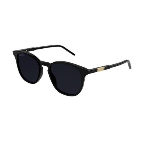 Gucci Rund Vintage Stil Solglasögon Black, Dam