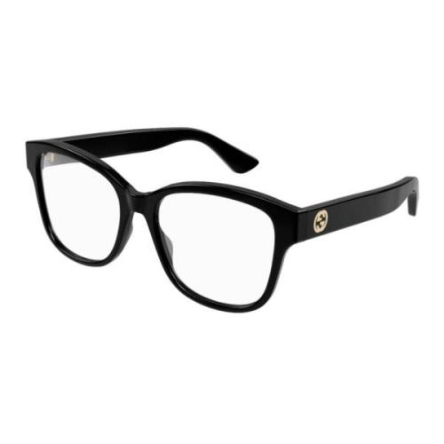 Gucci Rektangulära Glasögonbågar Black, Unisex