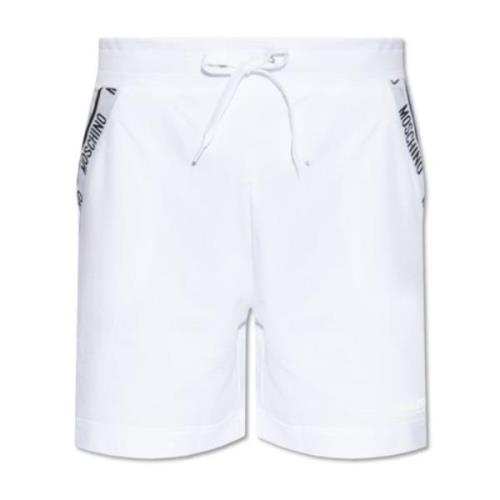Moschino Herr Sidestripe Shorts White, Herr