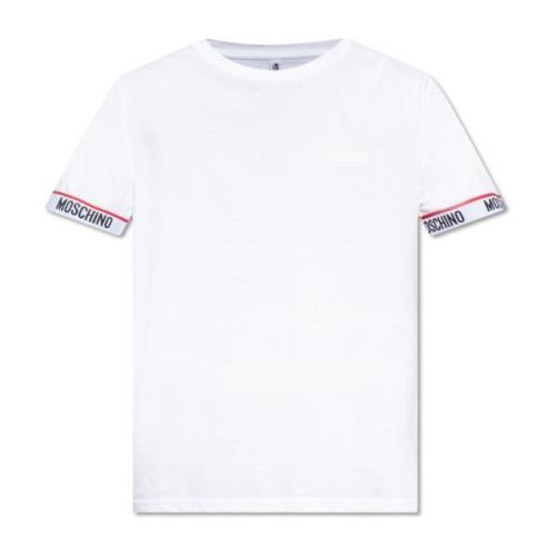 Moschino T-shirt med logotyp White, Herr