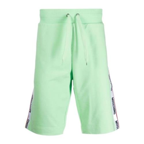 Moschino Bermuda Shorts med Sidestripe Green, Herr