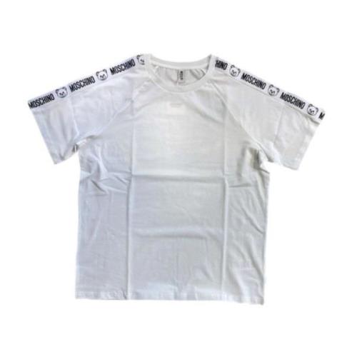 Moschino Herr Sidestripad T-shirt White, Herr