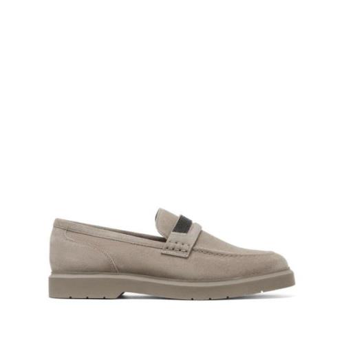 Brunello Cucinelli Is Loafer Skor för Kvinnor Gray, Dam