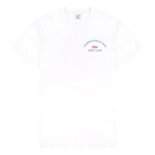 Sporty & Rich Vit Bomull Athletic Group T-Shirt White, Herr