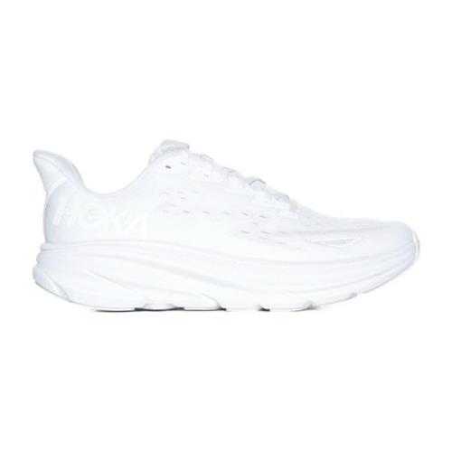 Hoka One One Vita Tyg Chunky Sole Sneakers White, Herr