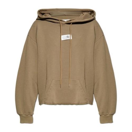 MM6 Maison Margiela Sweatshirt med logotyp Brown, Dam