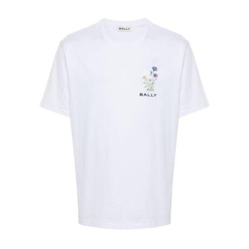 Bally Vita T-shirts och Polos White, Herr