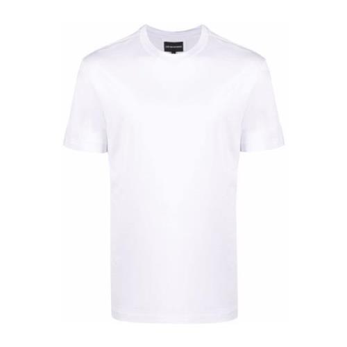 Emporio Armani Vit Logo-Patch T-shirt Kortärmad White, Herr