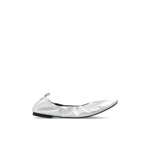 Tory Burch Läder Ballet Flats Eddie Gray, Dam