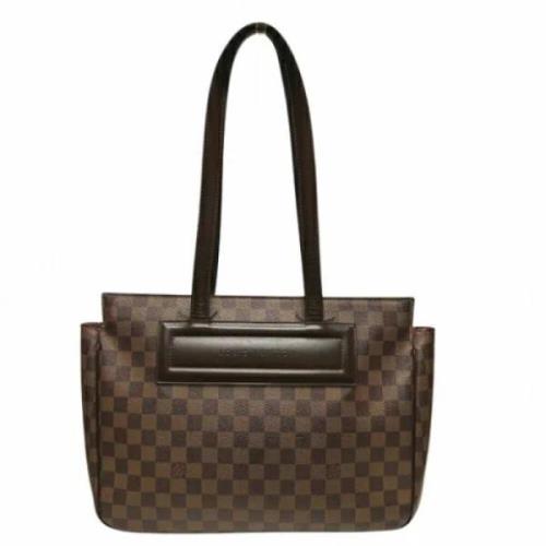 Louis Vuitton Vintage Pre-owned Tyg axelremsvskor Brown, Dam