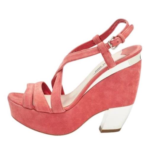 Miu Miu Pre-owned Pre-owned Mocka sandaler Pink, Dam