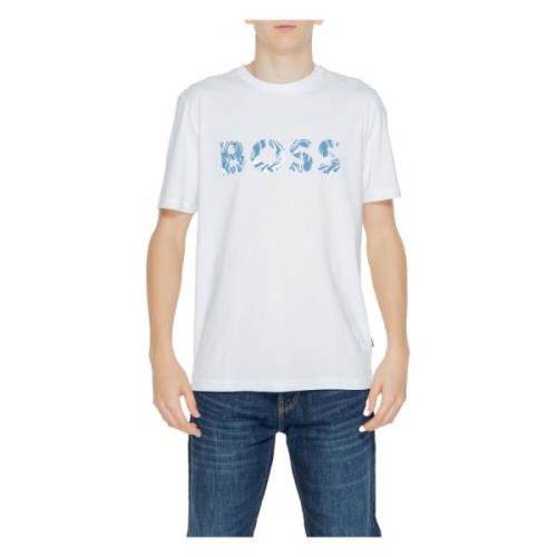 Hugo Boss Ocean T-shirt Vår/Sommar Kollektion 100% Bomull White, Herr