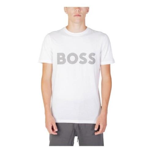 Hugo Boss Herr Vit Tryckt T-shirt White, Herr