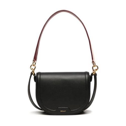 Bally Svart Läder Axelväska Black, Dam