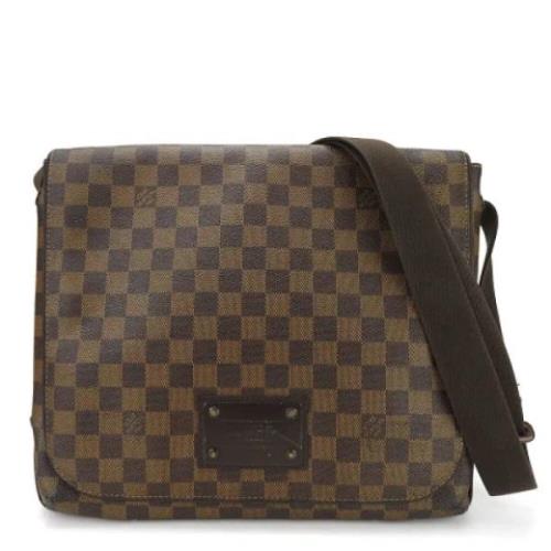 Louis Vuitton Vintage Pre-owned Tyg axelremsvskor Brown, Dam