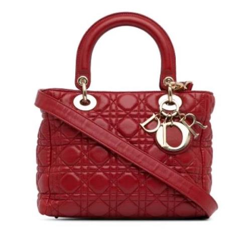 Dior Vintage Pre-owned Laeder handvskor Red, Dam