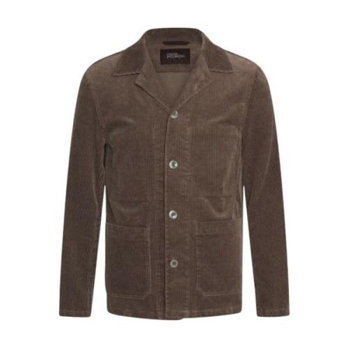 Oscar Jacobson Corduroy Overshirt Brun Regular Fit Brown, Herr