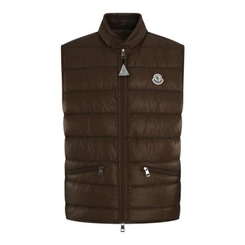 Moncler Stilig Gui Vest för Män Brown, Herr