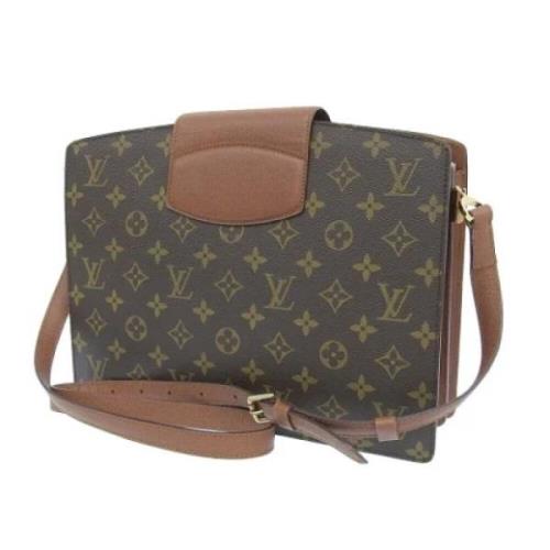 Louis Vuitton Vintage Pre-owned Canvas axelremsvskor Brown, Dam