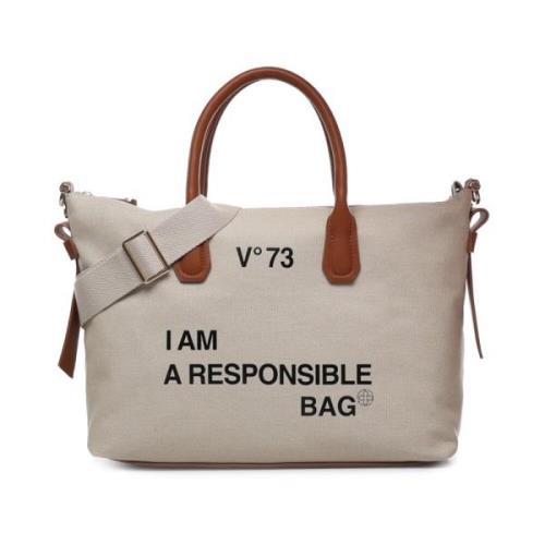 V73 Stilren Toteväska med Axelrem Beige, Dam