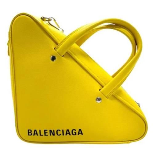 Balenciaga Vintage Pre-owned Laeder axelremsvskor Yellow, Dam