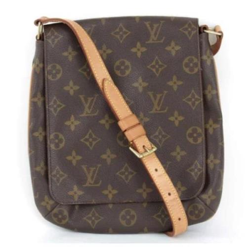 Louis Vuitton Vintage Pre-owned Canvas axelremsvskor Brown, Dam