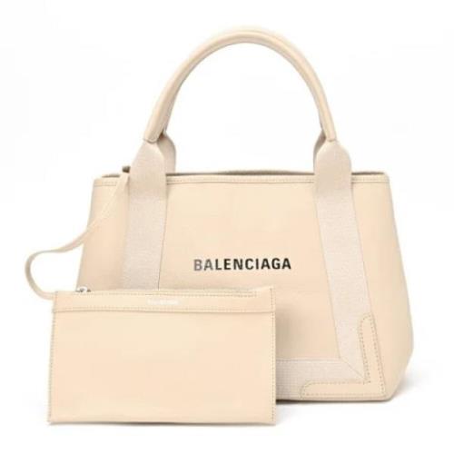 Balenciaga Vintage Pre-owned Laeder handvskor Beige, Dam